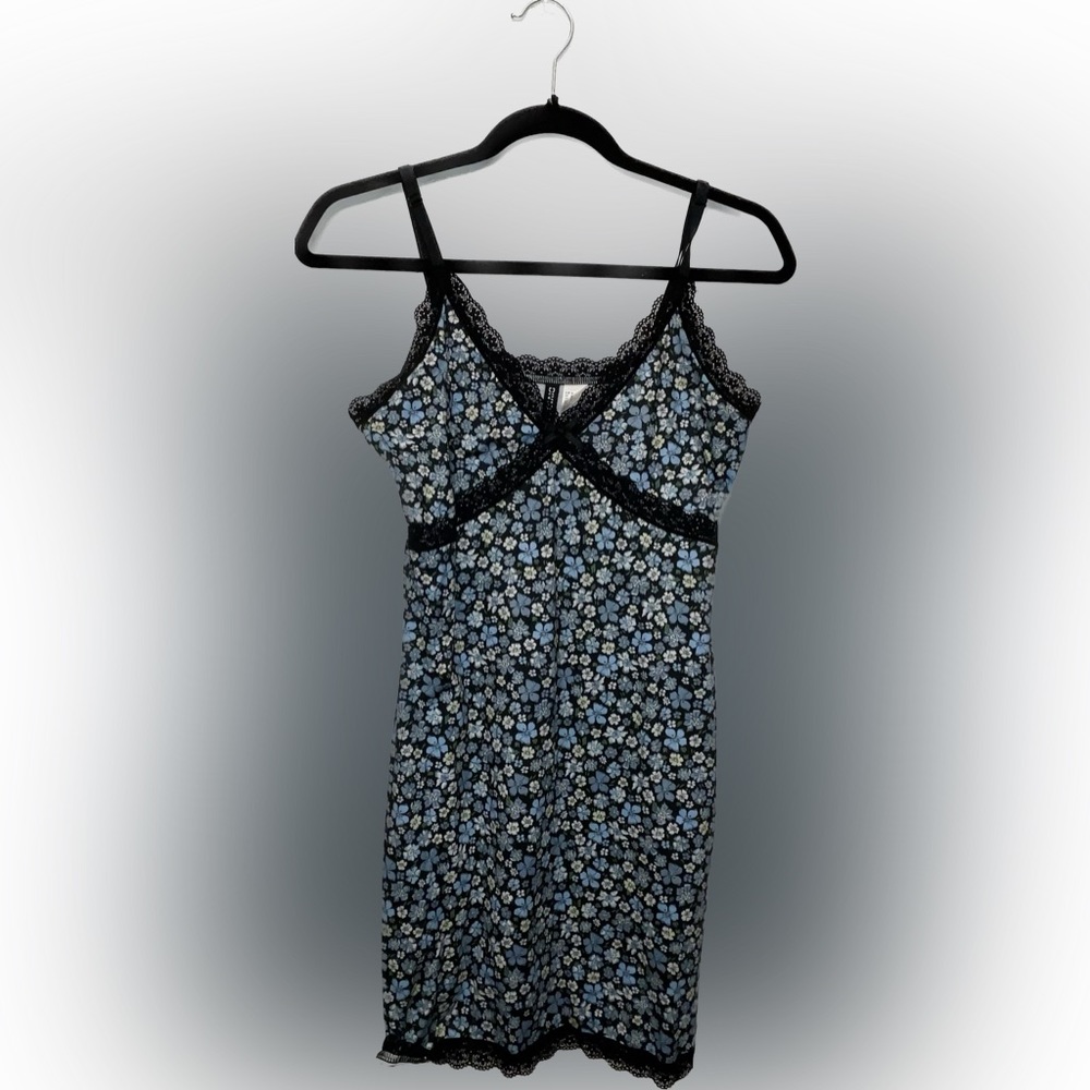 Blue floral dress mini